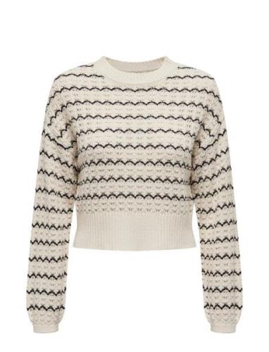 Onlasa Ls O-Neck Cc Knt Tops Knitwear Jumpers Beige ONLY