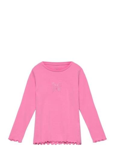 Nmftammie Ls Slim Top Pb Tops T-shirts Long-sleeved T-Skjorte Pink Nam...