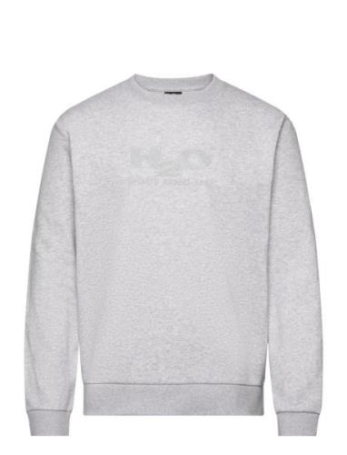 Logo Sweat O'neck Tops Sweatshirts & Hoodies Sweatshirts Grey H2O