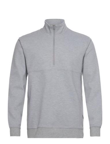 Onskodyl Reg 1/4 Zip Sweat Tops Sweatshirts & Hoodies Sweatshirts Grey...