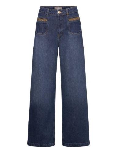 Mmcolette Sassy Jeans Bottoms Jeans Wide Blue MOS MOSH