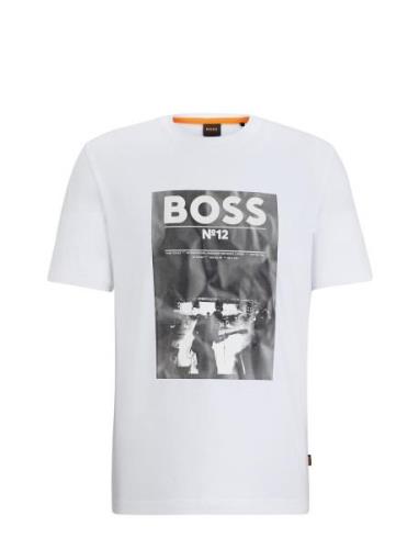 Te_Bossticket Tops T-Kortærmet Skjorte White BOSS