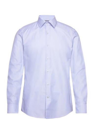 H-Hank-Kent-C1-214 Tops Shirts Business Blue BOSS