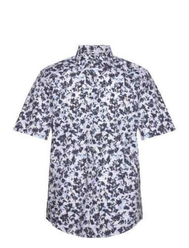 H-Joe-Kent-Sh-C1-242 Tops Shirts Short-sleeved Blue BOSS