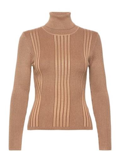 Mari Roll Nk Jumper Tops Knitwear Turtleneck Brown French Connection
