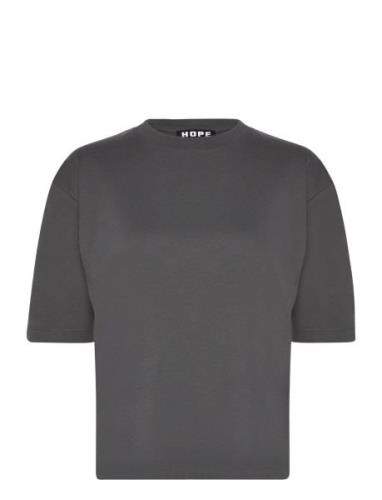 Boxy T-Shirt Tops T-shirts & Tops Short-sleeved Grey Hope