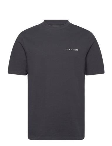 Embroidered Logo T-Shirt Tops T-Kortærmet Skjorte Black Lyle & Scott