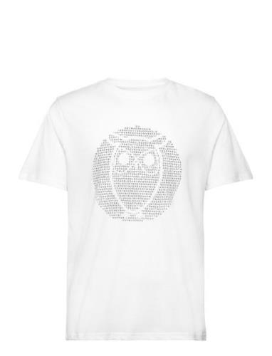 Regular Fit Owl Chest Print - Gots/ Tops T-Kortærmet Skjorte White Kno...