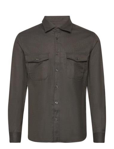 Chest-Pocket Cotton Overshirt Tops Shirts Casual Brown Mango