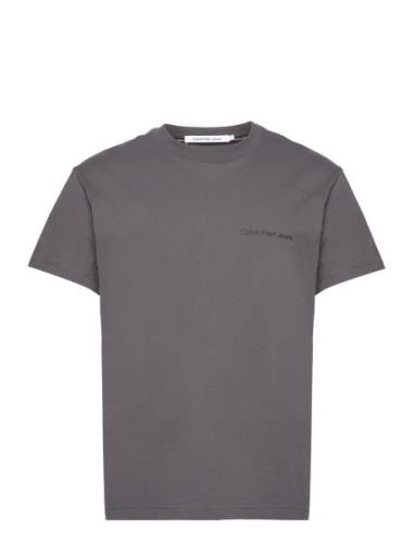 Institutional Tee Tops T-Kortærmet Skjorte Grey Calvin Klein Jeans