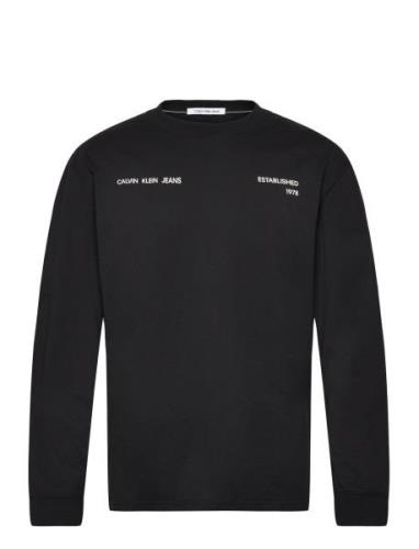 Spray Box Ls Tee Tops T-Langærmet Skjorte Black Calvin Klein Jeans
