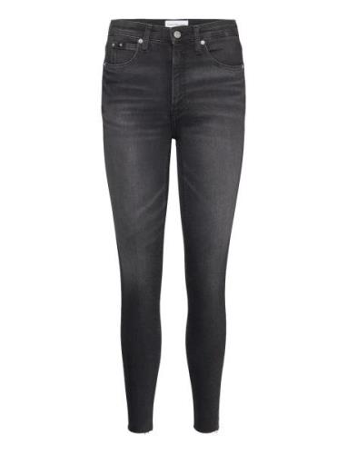 High Rise Super Skinny Ankle Bottoms Jeans Skinny Black Calvin Klein J...