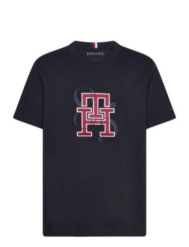 Monogram 85 Tee Tops T-Kortærmet Skjorte Navy Tommy Hilfiger