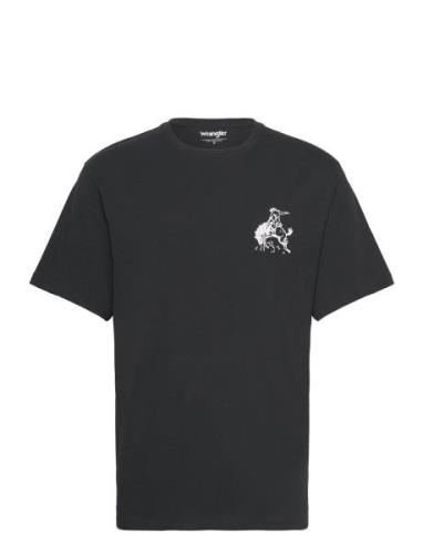 Branded Tee Tops T-Kortærmet Skjorte Black Wrangler