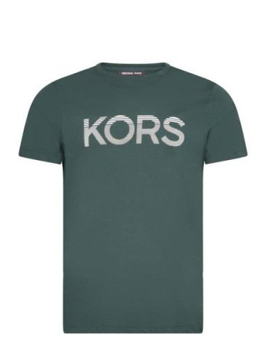 Tipped Kors Tee Tops T-Kortærmet Skjorte Green Michael Kors