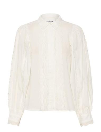 Nadiakb Shirt Tops Shirts Long-sleeved White Karen By Simonsen