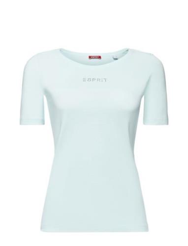 T-Shirts Tops T-shirts & Tops Short-sleeved Blue Esprit Casual