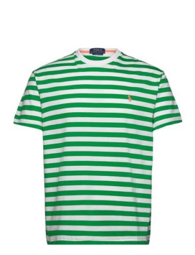 Classic Fit Striped Jersey T-Shirt Tops T-Kortærmet Skjorte Green Polo...