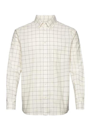 Kent Check Shirt Tops Shirts Casual Cream Les Deux