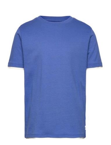 2In1 T-Shirt Tops T-Kortærmet Skjorte Blue Tom Tailor
