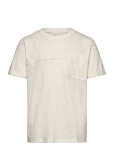 Cutline T-Shirt Tops T-Kortærmet Skjorte White Tom Tailor