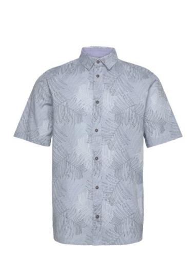 Comfort Printed Shirt Tops Shirts Short-sleeved Blue Tom Tailor