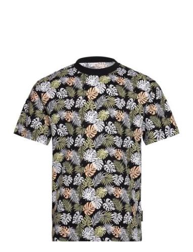 Relaxed Aop T-Shirt Tops T-Kortærmet Skjorte Green Tom Tailor
