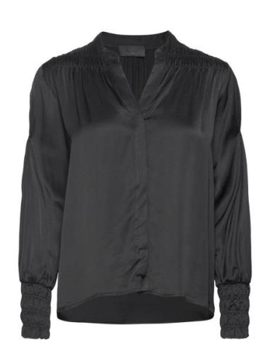 Lr-Estel Tops Blouses Long-sleeved Black Levete Room