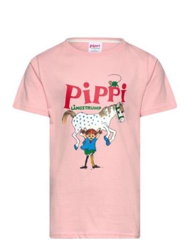 Pippi T-Shirt Tops T-Kortærmet Skjorte Pink Martinex