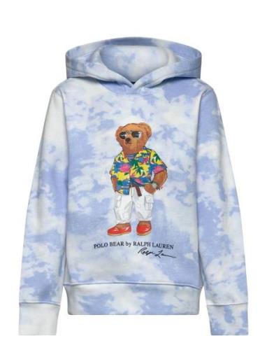 Tie-Dye-Print Polo Bear Fleece Hoodie Tops Sweatshirts & Hoodies Hoodi...