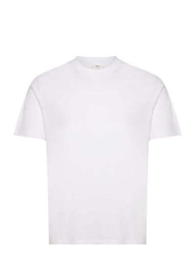 Mercerized Slim Fit T-Shirt Tops T-Kortærmet Skjorte White Mango
