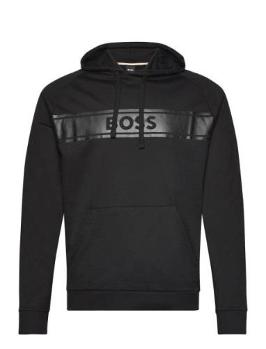 Authentic Hoodie Tops Sweatshirts & Hoodies Hoodies Black BOSS