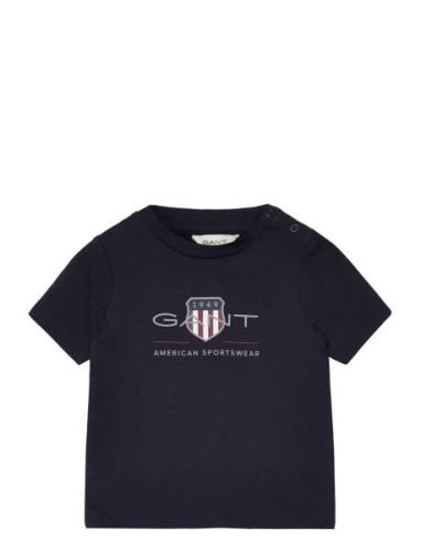 Archive Shield Ss T-Shirt Tops T-Kortærmet Skjorte Navy GANT