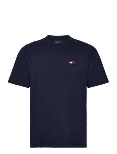 Tjm Reg Badge Tee Ext Tops T-Kortærmet Skjorte Navy Tommy Jeans