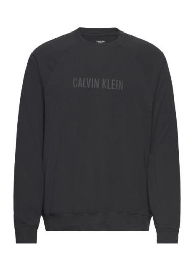 L/S Sweatshirt Tops Sweatshirts & Hoodies Sweatshirts Black Calvin Kle...