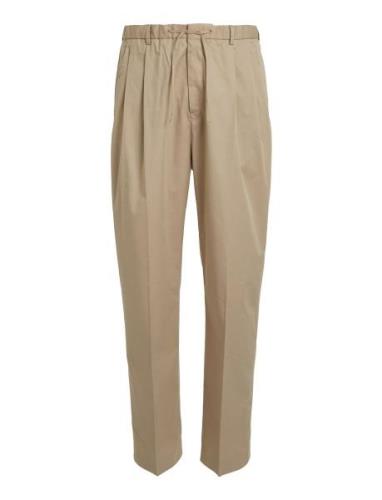 Cotton Seacell Modern Pants Bottoms Trousers Chinos Beige Calvin Klein