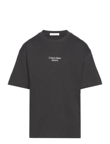Serenity Back Print Rlxd T-Shirt Tops T-Kortærmet Skjorte Black Calvin...
