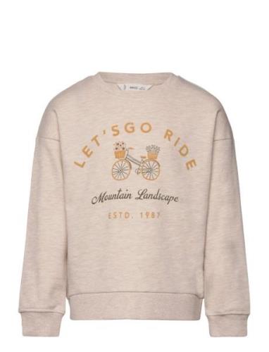 Cotton-Blend Message Sweatshirt Tops Sweatshirts & Hoodies Sweatshirts...