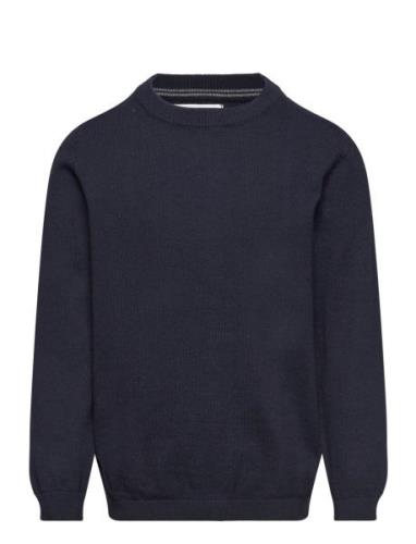Knit Cotton Sweater Tops Sweatshirts & Hoodies Sweatshirts Navy Mango