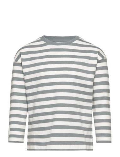Striped Long Sleeves T-Shirt Tops T-shirts Long-sleeved T-Skjorte Gree...