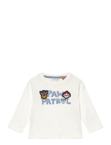 Paw Patrol T-Shirt Tops T-shirts Long-sleeved T-Skjorte White Mango