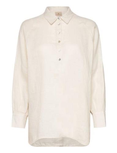 B. Copenhagen Shirt L/S Woven Tops Shirts Long-sleeved Cream Brandtex