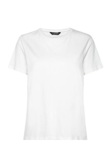 Cotton Jersey Tee Tops T-shirts & Tops Short-sleeved White Lauren Ralp...