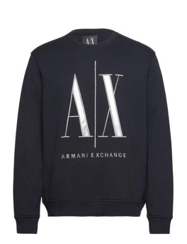 Sweatshirt Tops Sweatshirts & Hoodies Sweatshirts Navy Armani Exchange