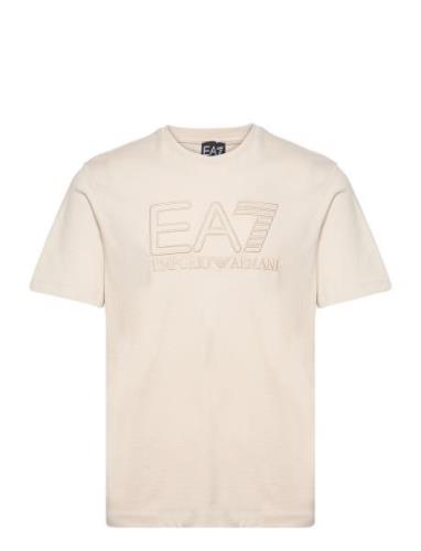 T-Shirt Tops T-Kortærmet Skjorte Cream EA7