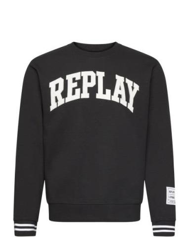 Jumper Regular Tops Sweatshirts & Hoodies Sweatshirts Black Replay