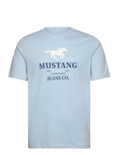 Style Austin Tops T-Kortærmet Skjorte Blue MUSTANG