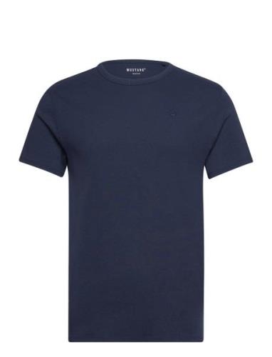 Style Allen Tops T-Kortærmet Skjorte Blue MUSTANG