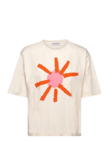 Sun Boxy T-Shirt Tops T-shirts & Tops Short-sleeved Cream Bobo Choses