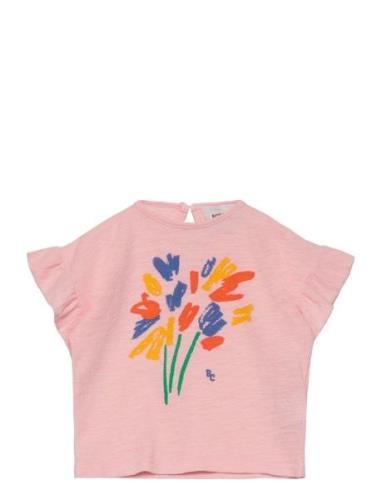 Baby Fireworks Ruffle T-Shirt Tops T-Kortærmet Skjorte Pink Bobo Chose...